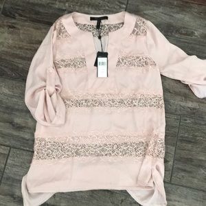 BCBG blush pink blouse